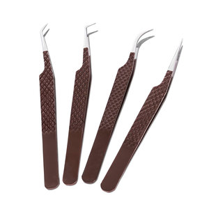 Eyelash Manufacturer Curved Private <b>Label</b> False Strip Volume Round Tip Fashion Lash <b>Applicator</b> Tweezer - Product Image 3