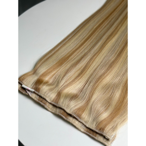 Extensions de cheveux humains vierges vietnamiens bruts, lisses comme des baguettes, blondes avec mèches, à clipser, de qualité supérieure, vente en gros - Product Image 5