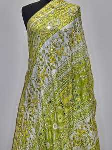 Beautiful Mirror Work Scarf Traditional Scarves <b>Shawls</b> & Hijab Traditional Embroidered <b>Shawl</b> for <b>Women</b> Party Wedding Fashion - Product Image 3