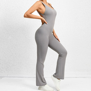 Vêtements de yoga moulants à séchage rapide, vêtements de danse et de fitness, pantalons de yoga évasés une pièce qui rehaussent les hanches et affinent le ventre - Product Image 3