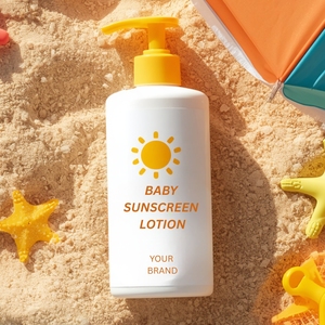 <b>Baby</b> Sunscreen Lotion with Vitamin C Eco-Friendly Moisturizing Private Label Tube for Sensitive Skin Care Custom Brand Packaging - Product Image 4