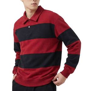 Camiseta de rugby personalizada con rayas, manga larga, de peso pesado, para hombre. - Product Image 6