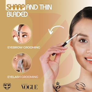 กรรไกรตัดคิ้วปลายโค้ง สีดำ รุ่นใหม่ คุณภาพพรีเมียม ยอดขายดี ใช้สปริง ตัดง่าย สวยงาม - Product Image 3