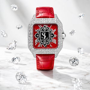 Montre Homme Quartz en Alliage d'Acier Inoxydable 43mm avec Cadran en Verre et Diamants - Résistance à l'Eau 30m Style Hip-Hop - Approvisionnement Direct Usine - Product Image 5