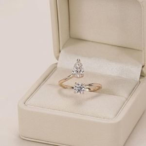 Anillo de Diamantes Cultivados en Laboratorio Toi Et Moi de Primera Calidad, Regalo de Aniversario, Compromiso, Promesa, Boda, Joyería Nupcial, Regalo para Ella - Product Image 3