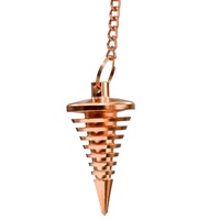 Pendentif Conique Vertical en Cuivre Fait Main, Bobine Dure, Artisanat de Pierre Semi-Précieuse Polie de Qualité Supérieure pour Feng Shui, Vente en Gros MUNTAHA AGATE