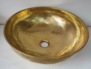 Oferta Especial: Lavabo de Latón Macizo con Diseño Martillado, Estilo Único para Baño, Decoración Interior, Utensilios de Cocina, Lavabo Metálico - Product Image 3