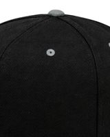 Gorra Snapback Personalizada Negra y Gris con Visera Plana para Hombre y Mujer, Ajustable, de Algodón, Estilo Béisbol, Casual, Streetwear, Calidad Premium