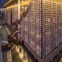 Panneau de façade cinétique en aluminium léger, ignifuge, écologique et moderne, personnalisé pour les hôtels, les bâtiments extérieurs et les murs extérieurs.