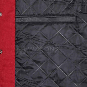 <b>Neutral</b> Style School Fashion Letterman Jacket Leather Sleeves And Contrast Color Sleeves Style - Product Image 4