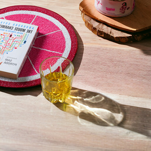 Handcrafted round <b>Beaded</b> <b>Placemats</b> for Dining Table for Wedding Christmas Decoration Family Gatherings and Parties - Product Image 3