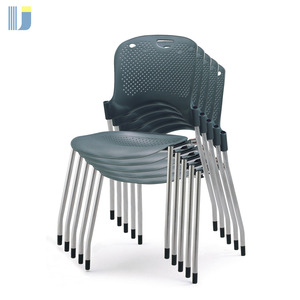 Silla de entrenamiento moderna y duradera de acero y plástico con reposabrazos y ruedas - Product Image 3