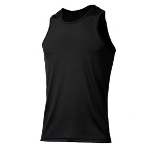 Débardeur sans manches pour homme, bleu royal, col rond, en polyester respirant, coupe classique, toutes saisons, couleur unie - Product Image 3
