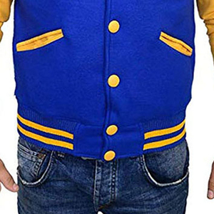 Vestes de baseball personnalisées pour hommes, style universitaire, chaudes pour l'hiver, avec manches en cuir, logo brodé, style lycée - Product Image 5