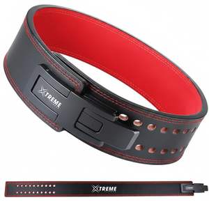 Cinturón de Cuero Genuino con Hebilla de Palanca y Logotipo Personalizado OEM, 4 Pulgadas de Ancho, Resistente, para Levantamiento de Pesas, Entrenamiento en Gimnasio, Liberación Rápida - Product Image 5