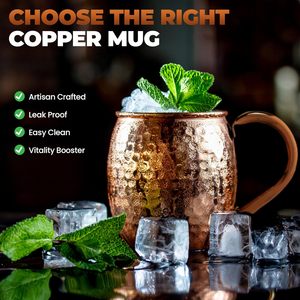 Venta al por Mayor de Tazas Moscow Mule de Cobre de Lujo, Regalo Premium para Amigos y Familiares, Perfecto para Cócteles y Fiestas - Product Image 2