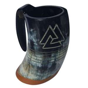 Jarra de Cuerno Estilo Vikingo con Grabado Personalizado, Elaborada por Artesanos Generacionales con Material de Cuerno Seleccionado a Mano - Product Image 2