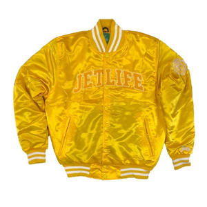 แจ็คเก็ตซาตินแบบสั่งทำได้ หลายสีให้เลือก พร้อมบริการปักโลโก้บนผ้าซาติน สำหรับใส่ไปเรียนมหาวิทยาลัยและใส่ไปเที่ยวคลับ - Product Image 1