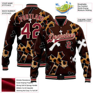 Custom Printed Polyester/Cotton Streetwear Varsity <b>Jacket</b> Plus Size <b>Men</b> <b>Baseball</b> <b>Jacket</b> Oversized Letter Patchwork Flame Design - Product Image 2