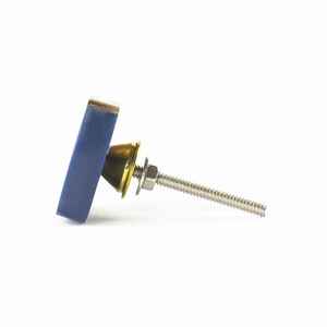 Blue Eco-Friendly Resin Square <b>Knob</b> for Cabinet Dresser Furniture-Customizable Size & Color Handmade Coastal Design <b>Door</b> Mount - Product Image 4