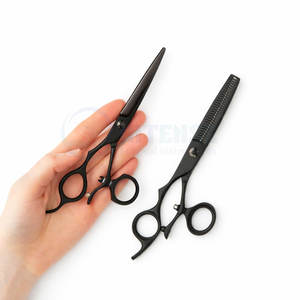 Tijeras de Peluquería Profesionales de 14 Dientes, Color Negro Mate, para Zurdos, de Acero Inoxidable Duradero, Ideales para Peinados de Precisión - Product Image 5