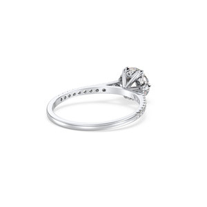 REYES Sparkling Round Brilliant Cut 1.08CT Moissanite Fine Jewelry in 925 Sterling Silver GRA Certified Engagement Rings - Product Image 5