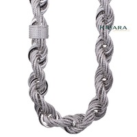 Collier en argent plaqué avec perles de culture d'eau de mer et moissanite, bijoux de luxe personnalisés pour femmes, idéal pour mariages et cadeaux – Vente en gros