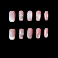 Ongles press-on peints à la main, design personnalisé, art 3D, qualité salon, faux ongles réutilisables, vente en gros