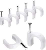 ELEHK Gestion de câbles multifonctionnelle, pince en plastique PE, support de câble électrique, clips de câble circulaires