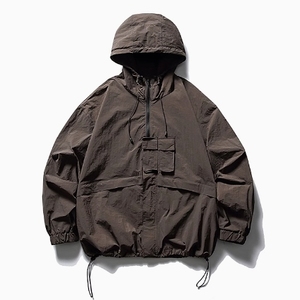 New Lightweight Hooded Wind Breaker Jacket Men Zip up Outdoor Activities-Hiking Camping Cycling Windbreaker new - Product Image 3