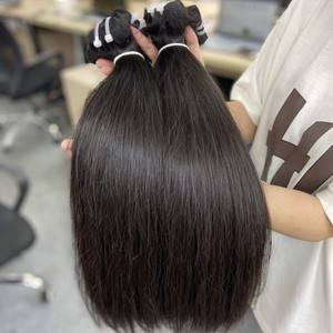 Vente en gros 100% Extensions de cheveux vierges bruts vietnamiens à trame dentelle frontale d'un donneur de haute qualité de couleur naturelle droite 100gr - Product Image 4