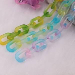 31*19mm Acrylic U-shaped Chain <b>Rubber</b> <b>Paint</b> Plastic Transparent Color Buckle Diy Hardware Bags Glasses Chain Accessories - Product Image 3