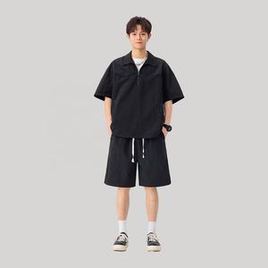 เสื้อโปโล100% สั้นผ้าโพลีเอสเตอร์แห้งเร็วระบายอากาศได้ดีเสื้อกอล์ฟลำลองแบบมีซิปปิดด้านล่างเหมาะสำหรับผู้ชาย - Product Image 4