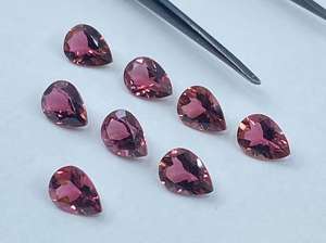 Turmalina Rosa Facetada en Forma de Pera, Gema Suelta Calibrada, Lote para Fabricación de Joyería Natural - Product Image 2