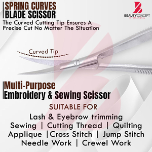 Tijeras de Precisión para Cejas y Pestañas, Portátiles, Antideslizantes, de Acero Inoxidable, de 4.7 Pulgadas, para Dar Forma y Recortar - Product Image 3