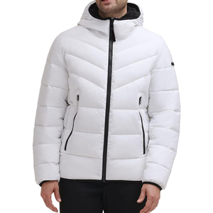 Veste matelassée premium pour homme, protection contre le froid, vêtements d'hiver, manteau thermique à capuche, usine de vêtements OEM ODM - Product Image 5