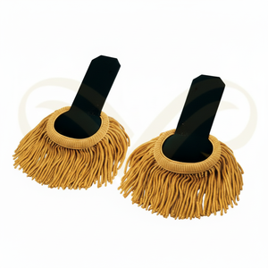 Épaulettes élégantes de haute qualité en or et noir avec franges pour équipement de défense personnelle et tenues cérémonielles - Product Image 1