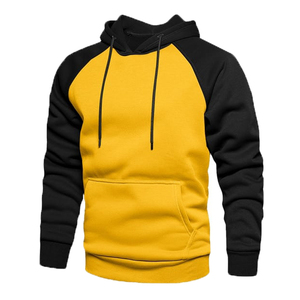 Sweat-shirts décontractés pour hommes en coton à capuche avec cordon de serrage, coupe régulière, manches classiques, poche kangourou, écologiques, printemps - Product Image 4