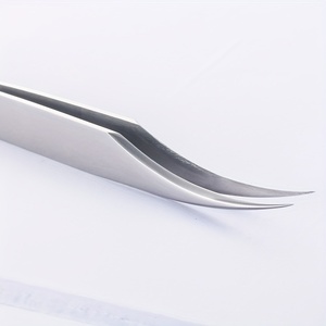 Pinzas para Extensión de Pestañas con Punta Curva, Aplicador Profesional de Pestañas, Herramienta de Aislamiento de Maquillaje de Acero Inoxidable - Product Image 5