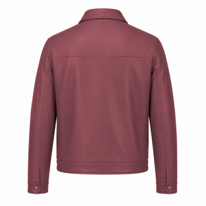 Chaqueta de Cuero Negra Personalizada para Hombre, Estilo Motero Vintage, Cuello Alto, Cierre de Cremallera, Proveedor Mayorista - Product Image 2