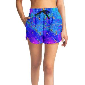 Pantalones Cortos Deportivos Transpirables de Cintura Alta para Mujer, Elásticos, que Absorben la Humedad, Ropa Deportiva de Alto Rendimiento, Sublimados - Product Image 1