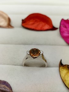 Bague en Quartz Jaune Céleste Élégante, Bijou en Cristal, Cadeau Tendance pour Femmes et Filles, Bague de Fiançailles Unique - Product Image 1