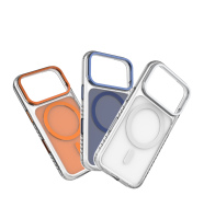 Funda con Soporte Magnético para 13/14/15/16, Híbrida TPU+PC, Soporte de 180 Grados, Diseño Transparente, Protección Anticaídas