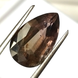 Tourmaline fumée naturelle zambienne facettée, 6,65 carats, taille poire, pierre précieuse lâche de qualité supérieure - Product Image 3