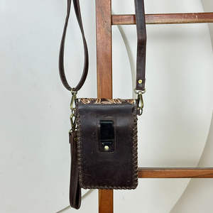 Sac à main mini à bandoulière pour femme, en cuir véritable de vache, léger, tendance, artisanal, pour téléphone portable - Product Image 5