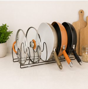 Heavy Duty Iron <b>Kitchen</b> <b>Storage</b> <b>Rack</b> for Pot and Pan Organizer Cookware Shelf and Pot Lid Holder for <b>Kitchen</b> Cabinet & Pantry - Product Image 5