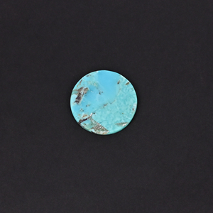 Turquesa Americana Natural de 8 Quilates, 20 mm, Forma Redonda, Piedra Preciosa Suelta - Product Image 5