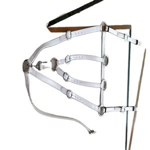 Plastron de course pour chevaux en nylon blanc, noir et rose, qualité équestre, accessoires d'équitation, vente en gros depuis Kanpur, Inde - Product Image 1