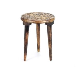 Table basse en bois à 3 pieds, design traditionnel, durable, écologique, pour salon, entrée, table d'appoint - Product Image 4