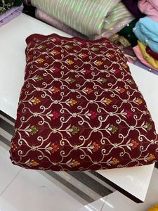 Tissu en velours doux de qualité supérieure avec broderie et travail de sequins jacquard pour robe de soirée de luxe et vêtements de cérémonie, matière tendance - Product Image 4